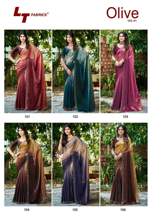 Olive Vol 1 Lt Fabrics Silk Sarees Supplier Gujarat