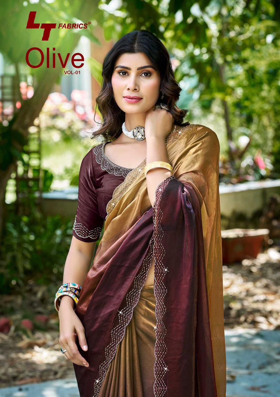 Olive Vol 1 Lt Fabrics Silk Sarees Supplier Gujarat