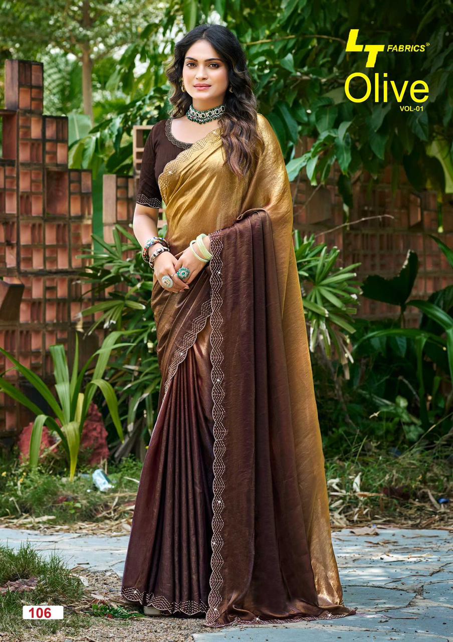 Olive Vol 1 Lt Fabrics Silk Sarees Supplier Gujarat