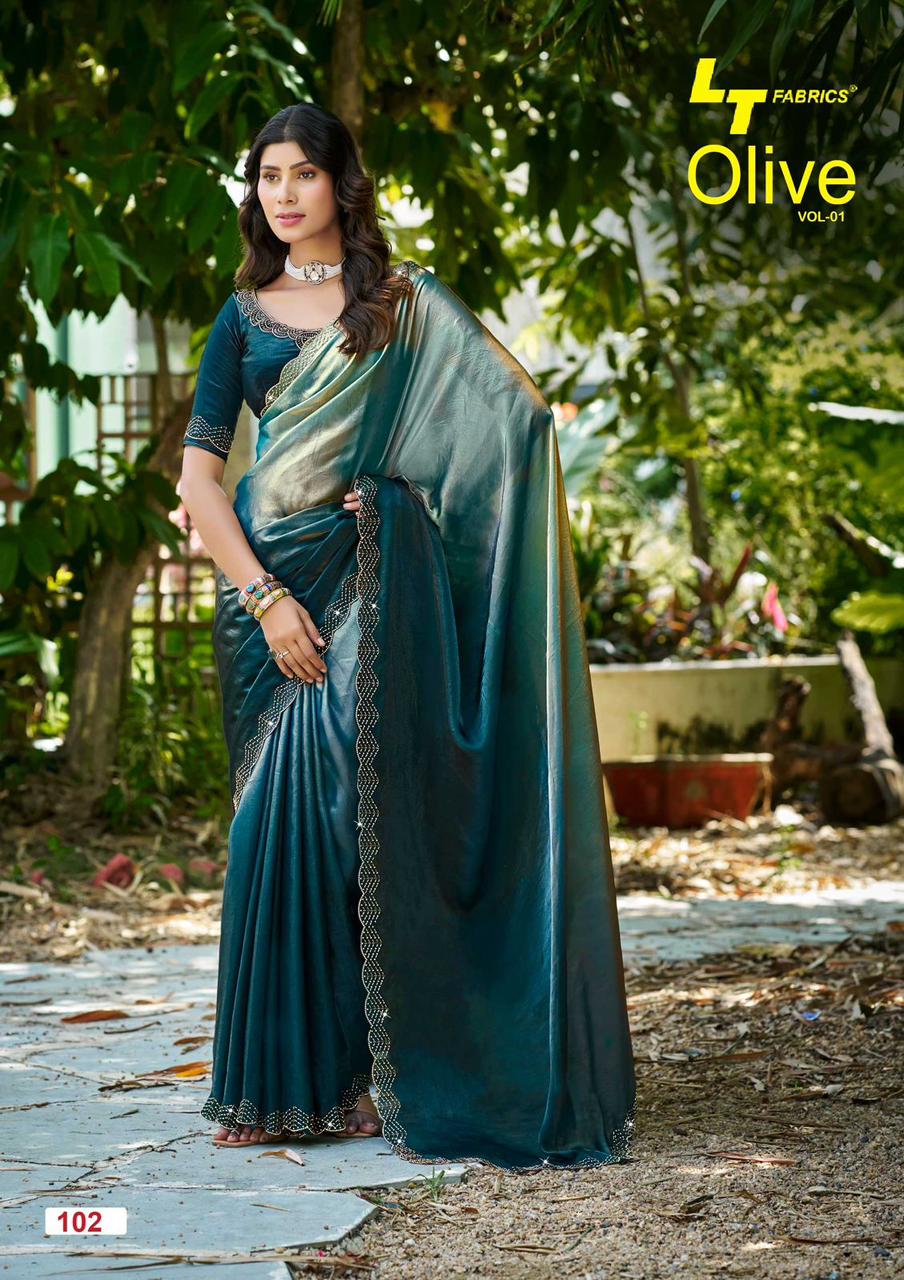 Olive Vol 1 Lt Fabrics Silk Sarees Supplier Gujarat
