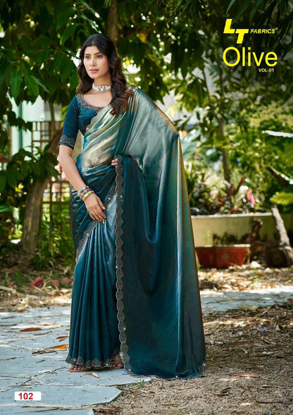 Olive Vol 1 Lt Fabrics Silk Sarees Supplier Gujarat