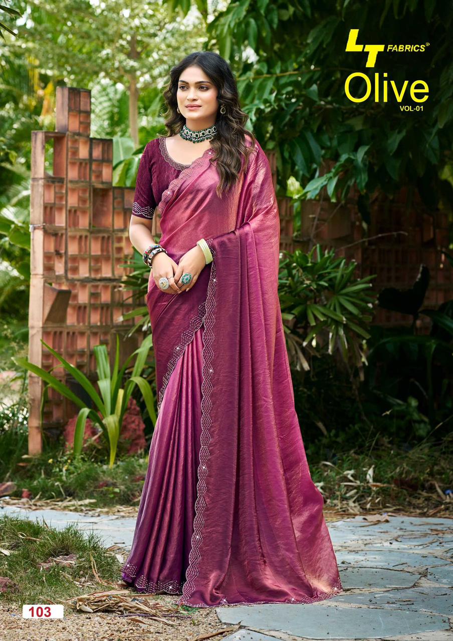 Olive Vol 1 Lt Fabrics Silk Sarees Supplier Gujarat