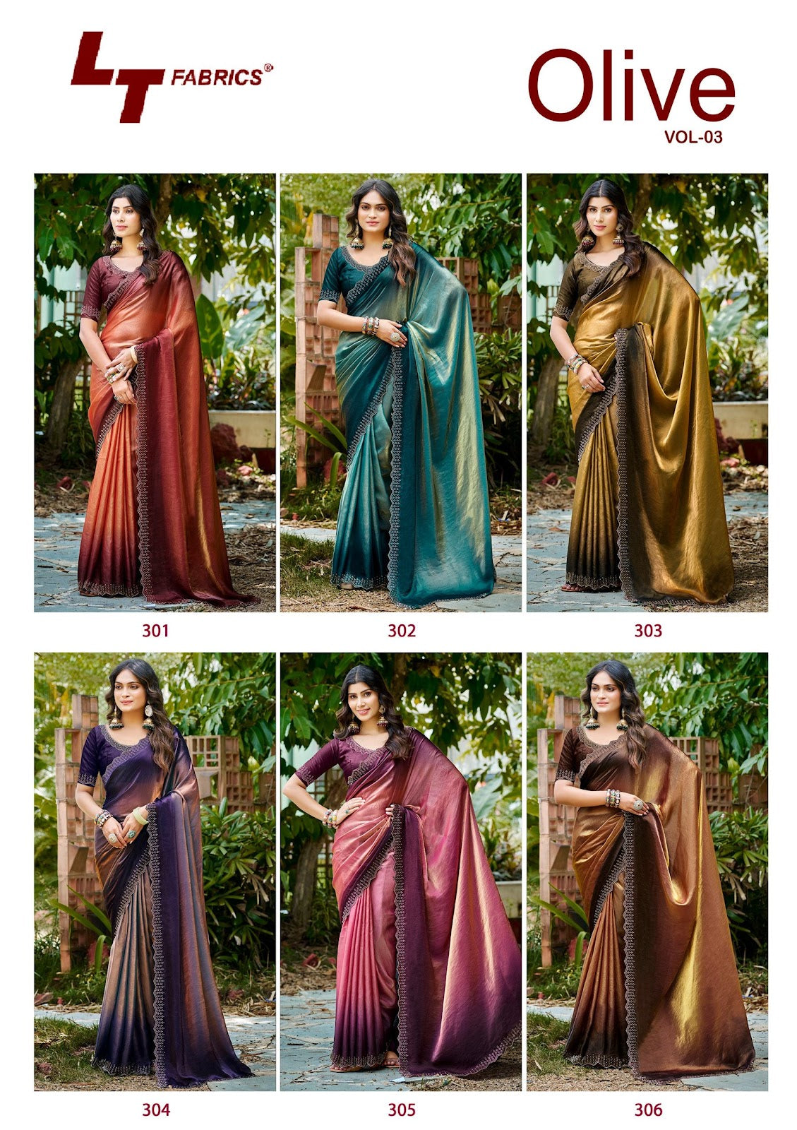 Olive Vol 3 Lt Fabrics Silk Sarees Wholesaler Gujarat