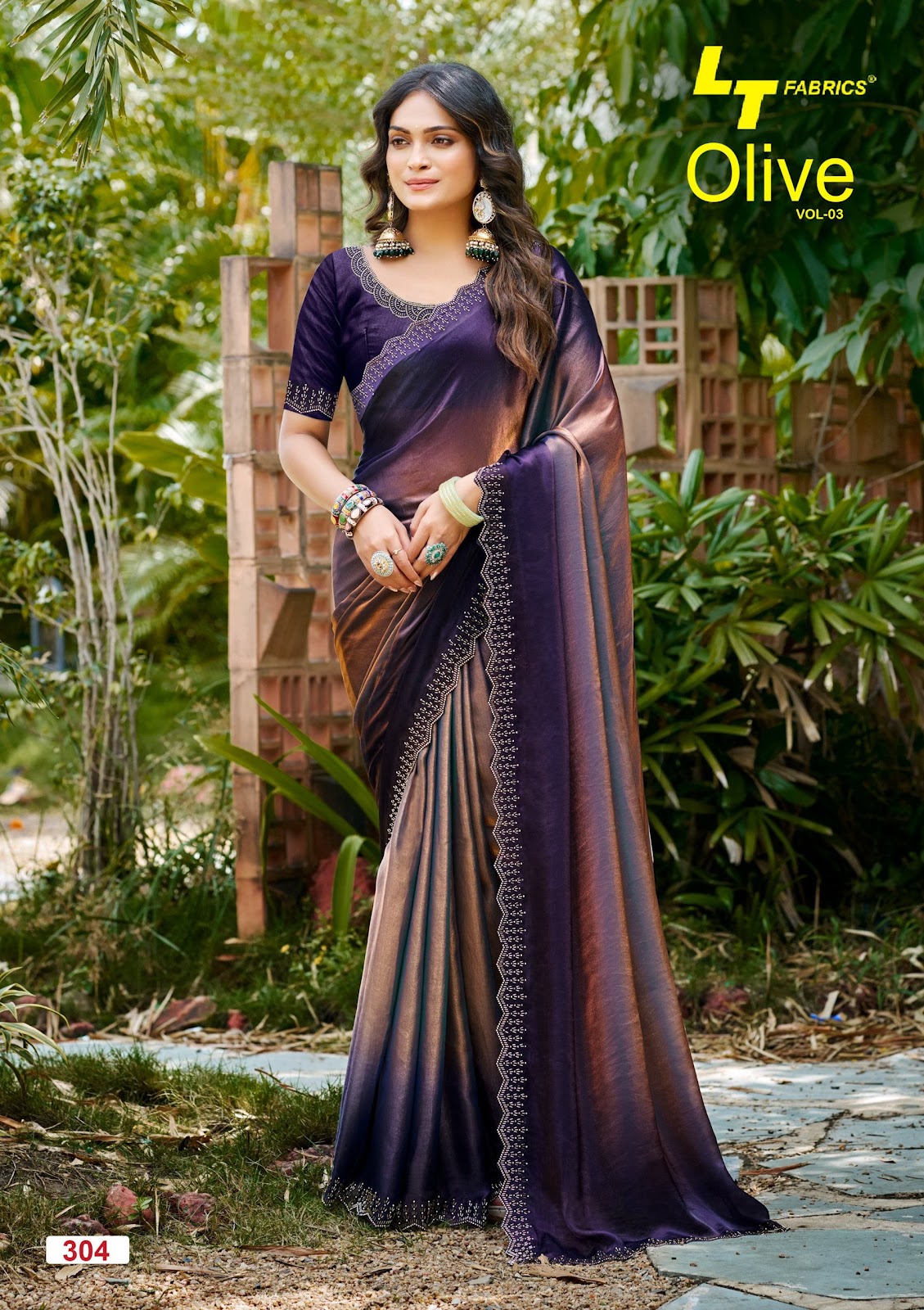 Olive Vol 3 Lt Fabrics Silk Sarees Wholesaler Gujarat