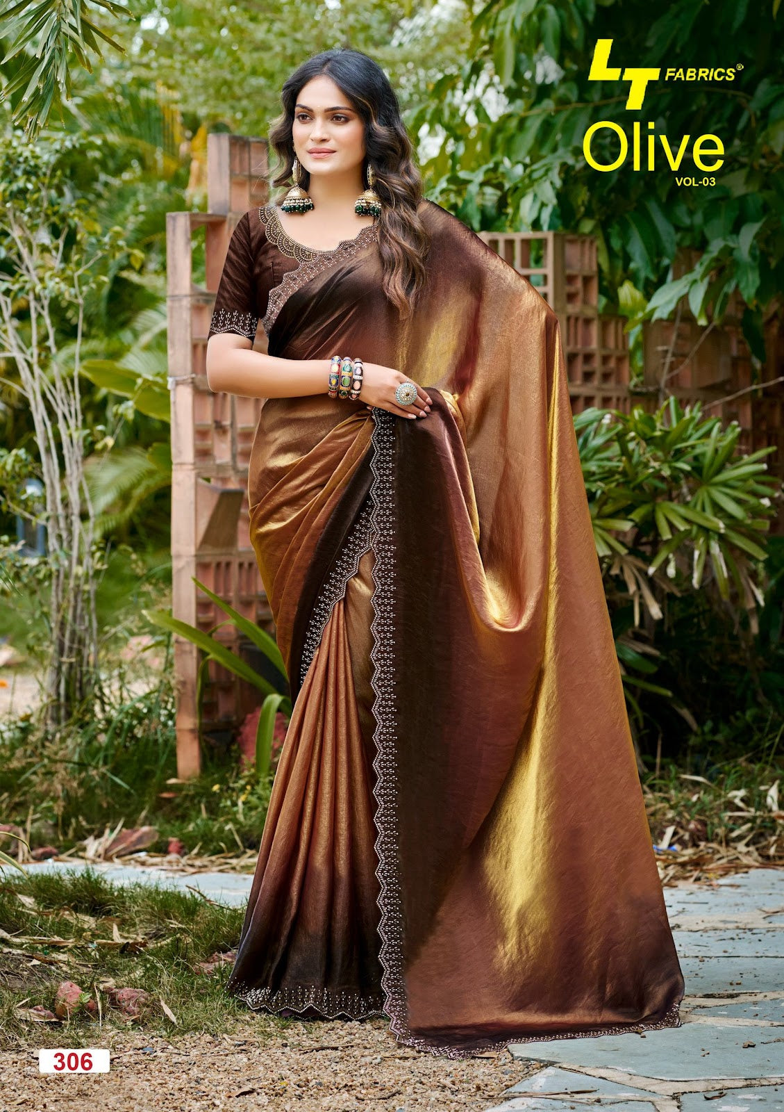 Olive Vol 3 Lt Fabrics Silk Sarees Wholesaler Gujarat
