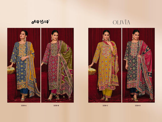 Olivia Jay Vijay Pure Muslin Pant Style Suits Wholesaler Gujarat