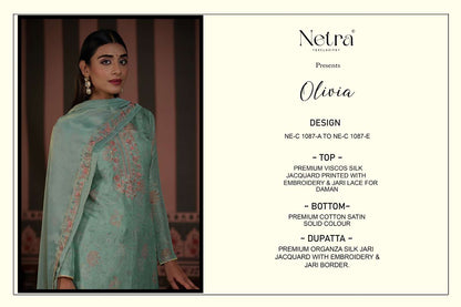Olivia Netra Premium Viscose Pant Style Suits Wholesaler