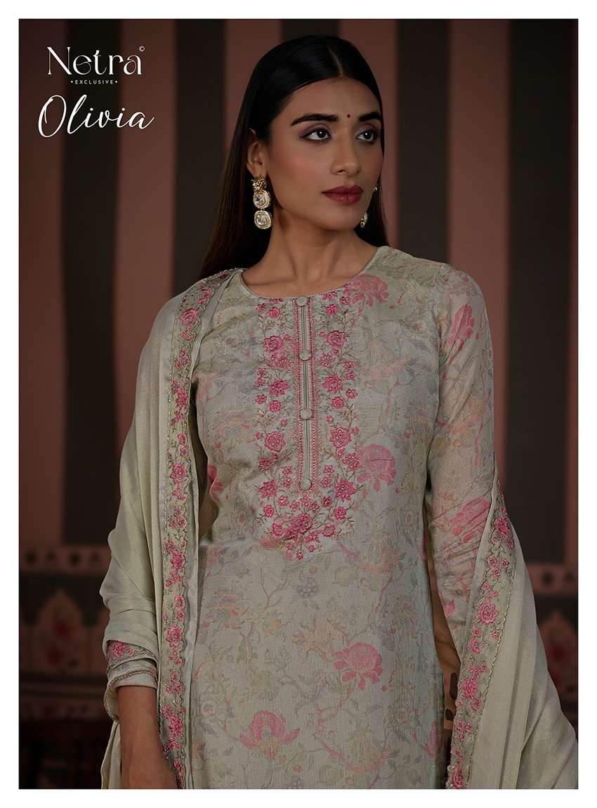 Olivia Netra Premium Viscose Pant Style Suits Wholesaler