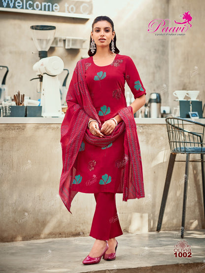 Olivia Paavi Readymade Cotton Pant Suits Wholesale