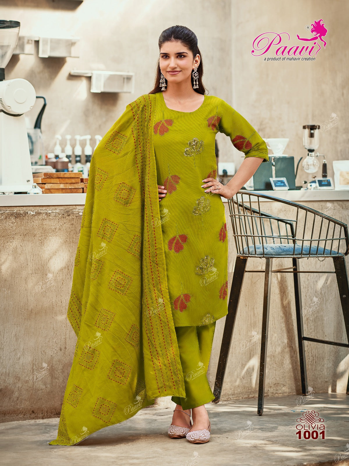 Olivia Paavi Readymade Cotton Pant Suits Wholesale