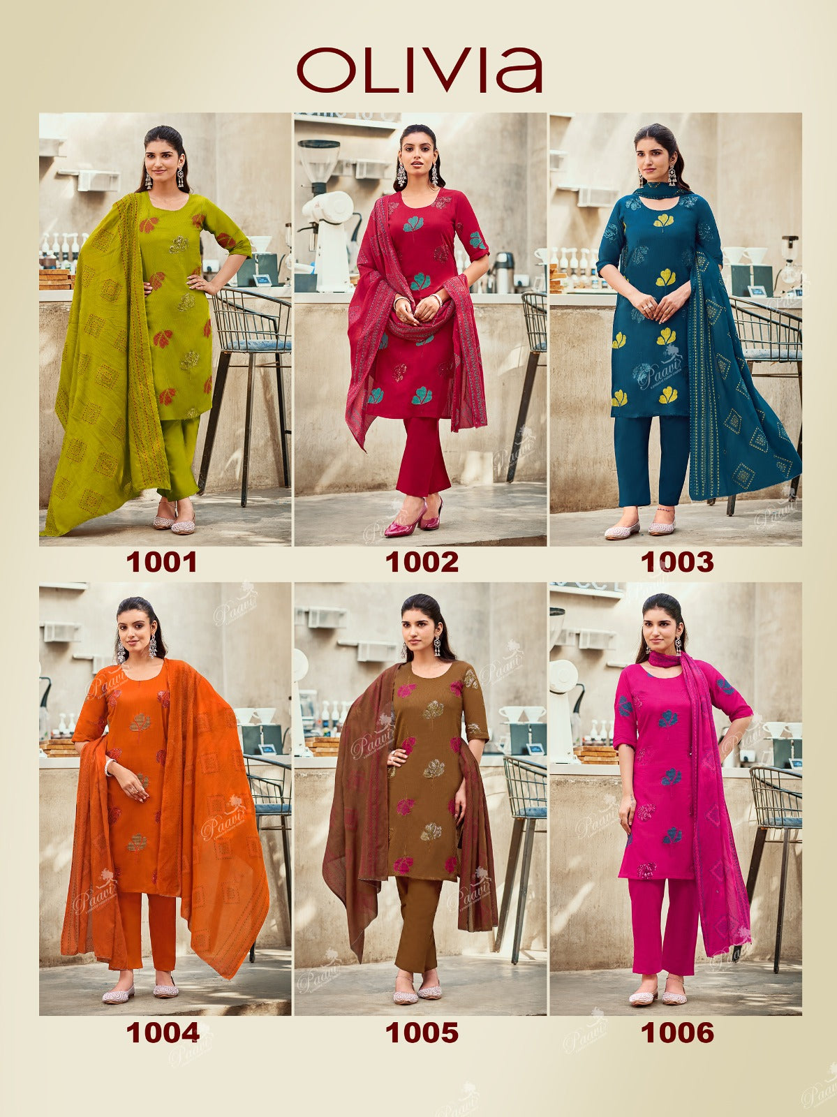Olivia Paavi Readymade Cotton Pant Suits Wholesale