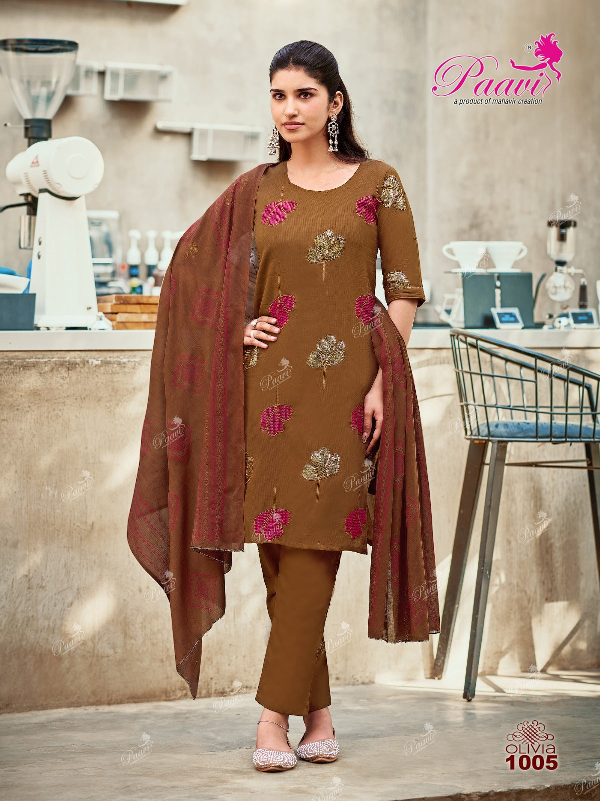 Olivia Paavi Readymade Cotton Pant Suits Wholesale