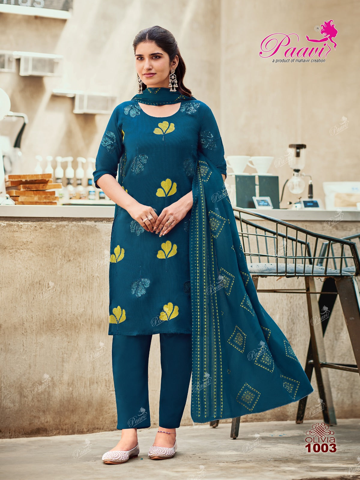 Olivia Paavi Readymade Cotton Pant Suits Wholesale