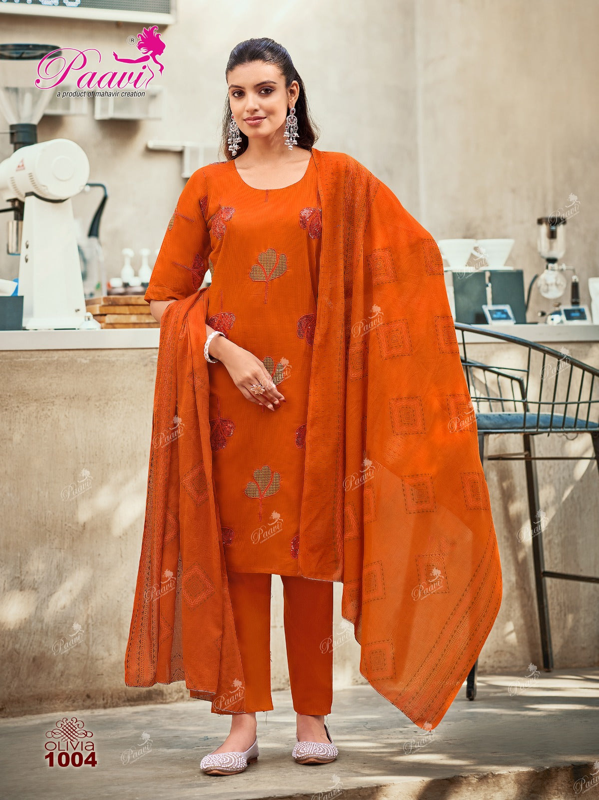 Olivia Paavi Readymade Cotton Pant Suits Wholesale