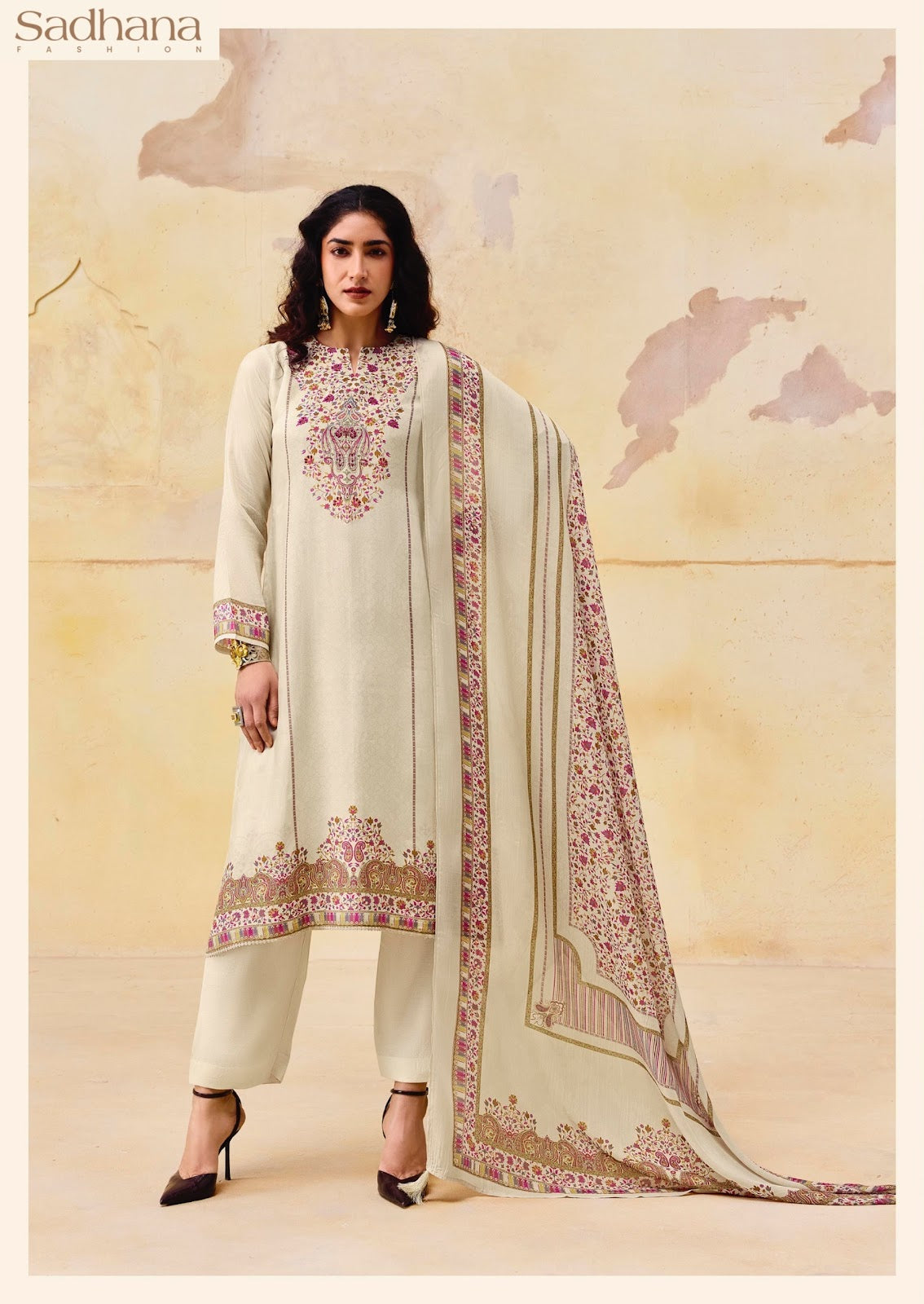 Olivia Sadhana Bemberg Muslin Pant Style Suits Wholesaler India