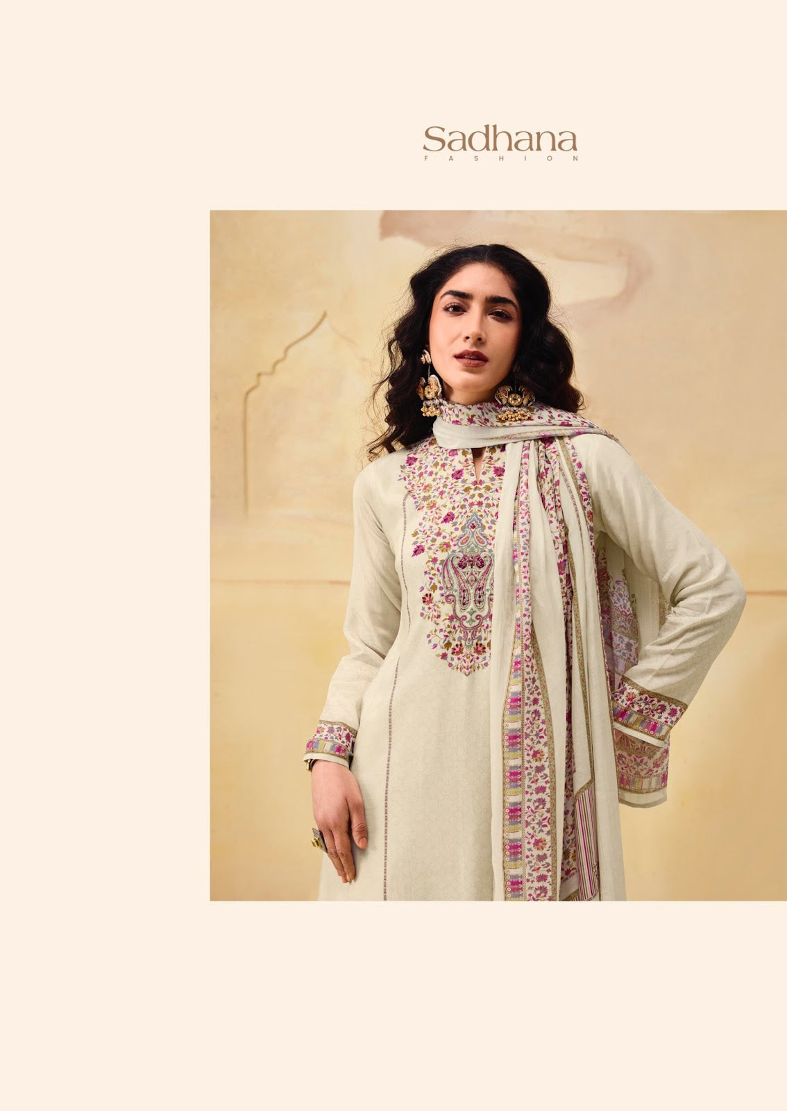 Olivia Sadhana Bemberg Muslin Pant Style Suits Wholesaler India