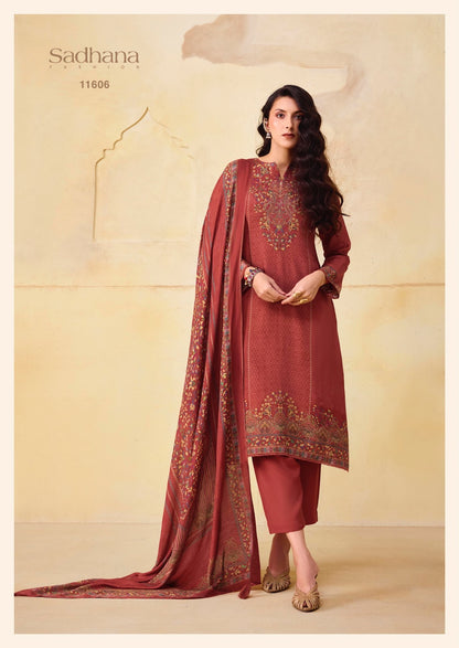 Olivia Sadhana Bemberg Muslin Pant Style Suits Wholesaler India