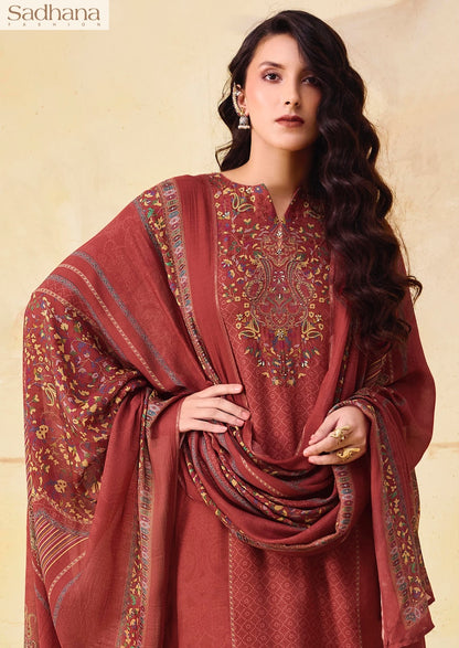 Olivia Sadhana Bemberg Muslin Pant Style Suits Wholesaler India