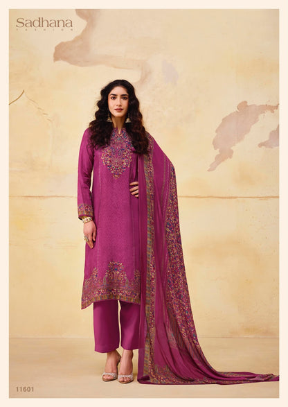 Olivia Sadhana Bemberg Muslin Pant Style Suits Wholesaler India