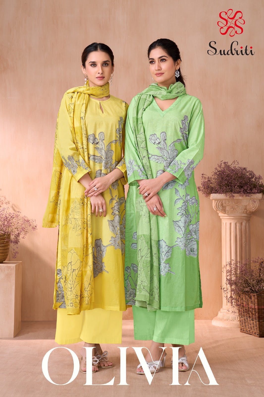 Olivia Sudriti Sahiba Pure Cotton Plazzo Style Suits Wholesaler Gujarat