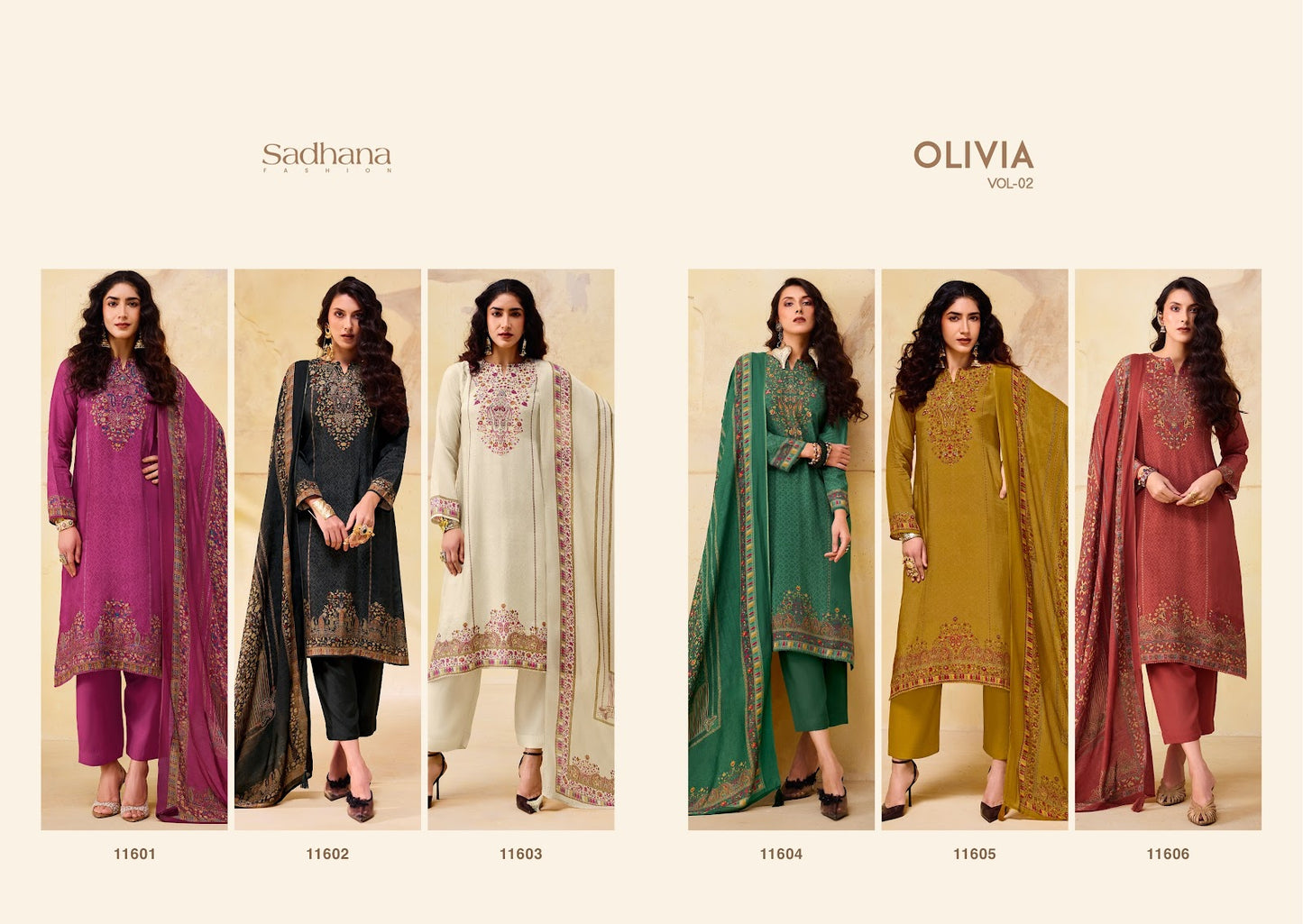 Olivia Vol 2 Sadhana Cotton Pant Style Suits Wholesaler Ahmedabad