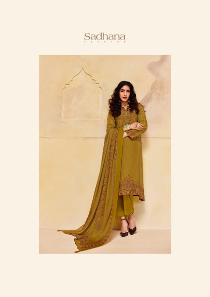 Olivia Vol 3 Sadhana Viscose Pashmina Suits Wholesale Rate