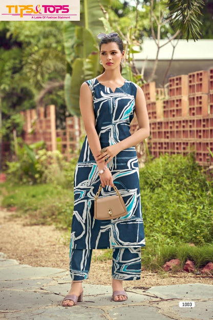 Olivia Vol 3 Tips Tops Reyon Co Ord Set Supplier India