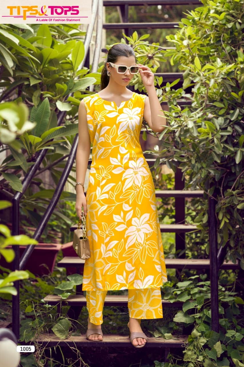 Olivia Vol 3 Tips Tops Reyon Co Ord Set Supplier India