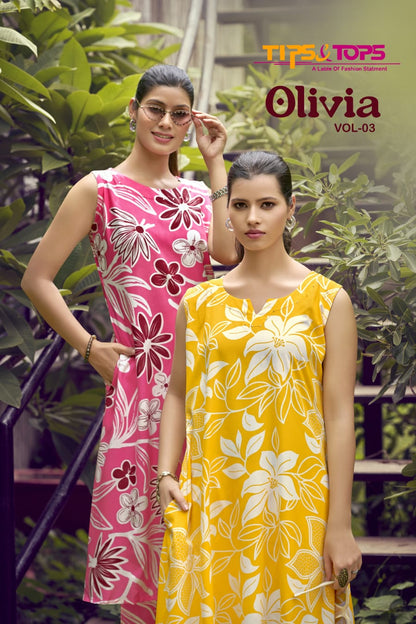 Olivia Vol 3 Tips Tops Reyon Co Ord Set Supplier India