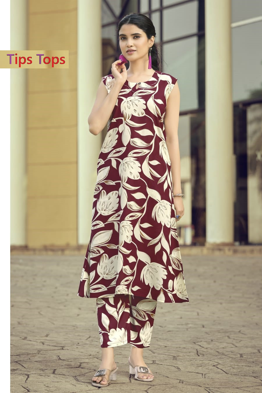 Olivia Vol 4 Tips Tops Reyon Co Ord Set Wholesale Price