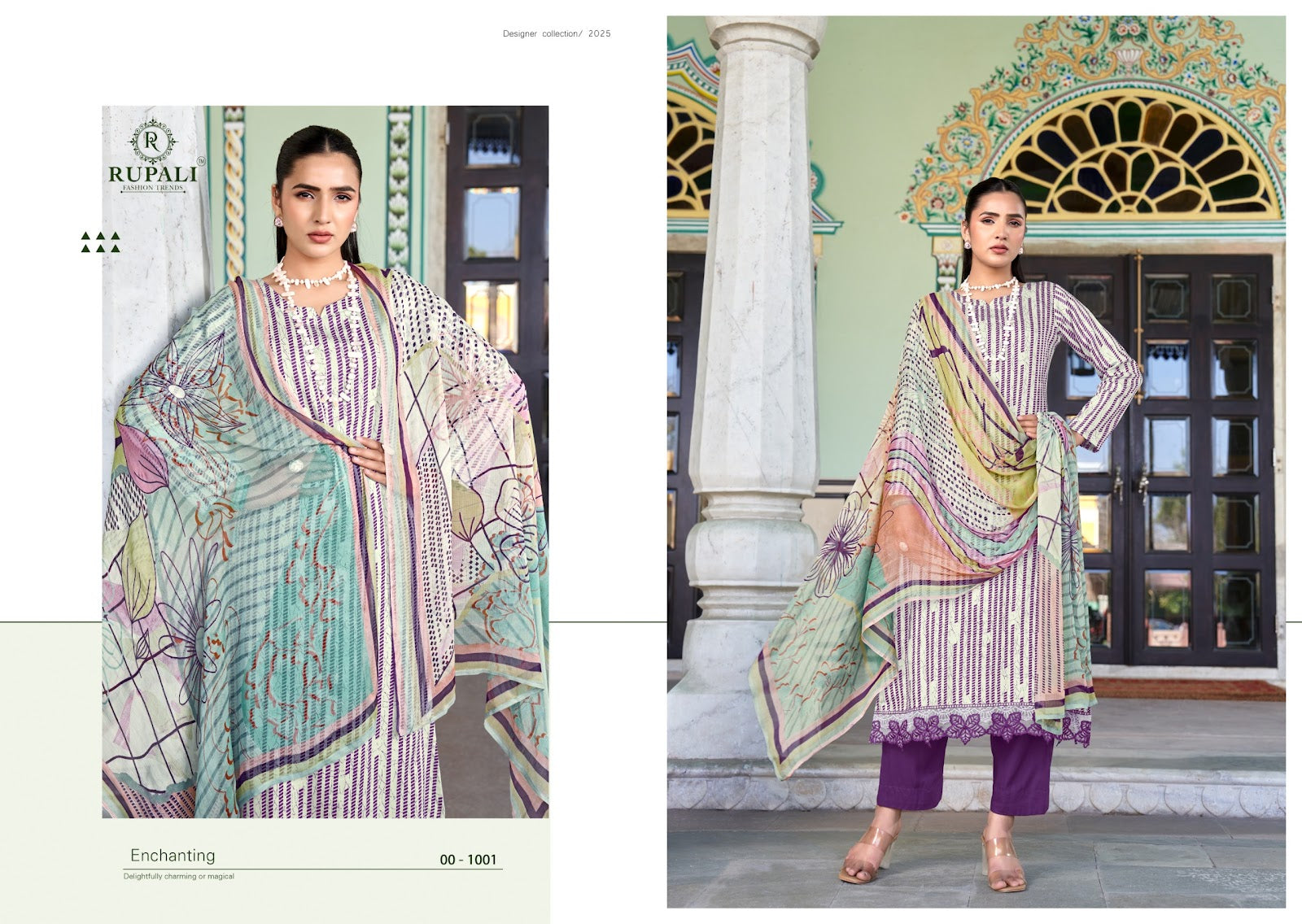 Olynka Rupali Jaam Satin Pant Style Suits Wholesaler