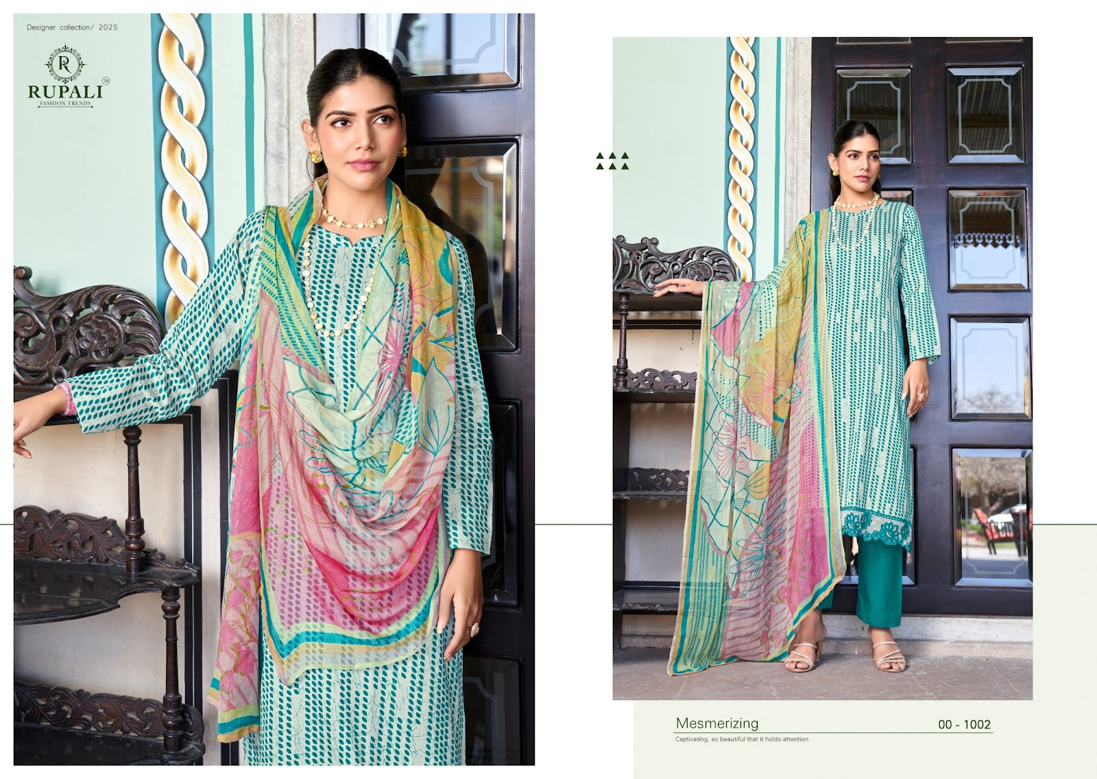 Olynka Rupali Jaam Satin Pant Style Suits Wholesaler