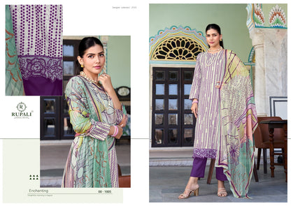 Olynka Rupali Jaam Satin Pant Style Suits Wholesaler