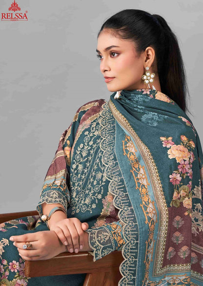 Omber Vol 1 Relssa Fabrics Giza Satin Pakistani Salwar Suits Wholesaler India
