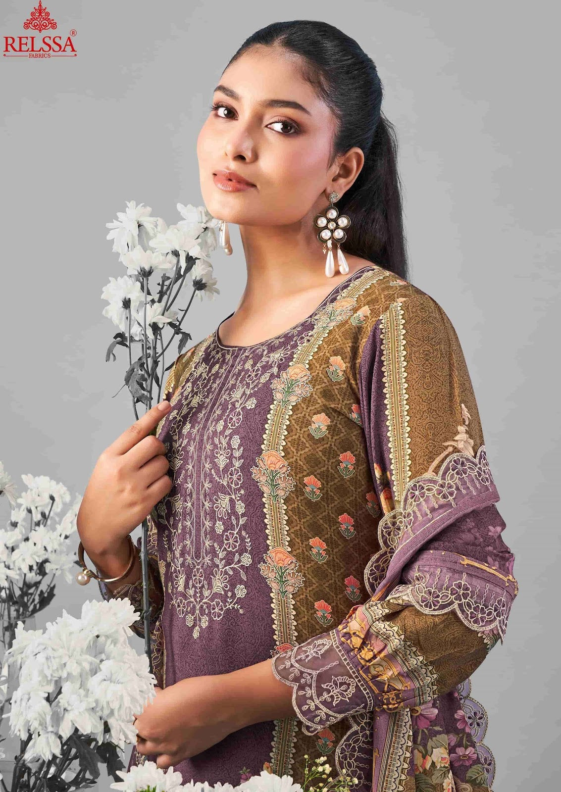 Omber Vol 1 Relssa Fabrics Giza Satin Pakistani Salwar Suits Wholesaler India