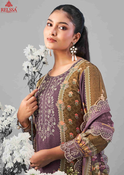 Omber Vol 1 Relssa Fabrics Giza Satin Pakistani Salwar Suits Wholesaler India