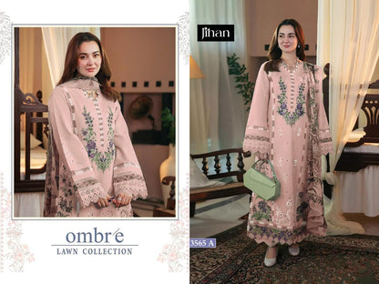 Ombre Lawn Collection 3565 Jihan Cotton Pakistani Patch Work Suits Manufacturer Gujarat