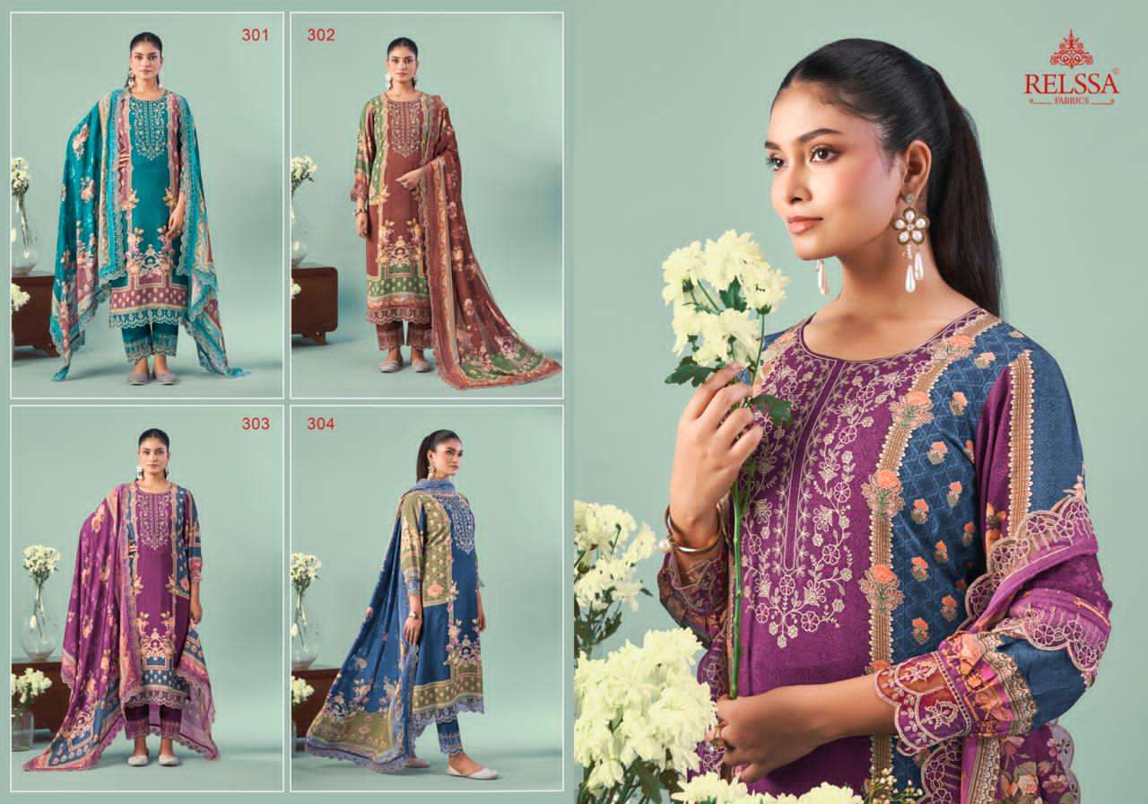 Ombre 3 Relssa Fabrics Cotton Pant Style Suits Exporter Gujarat