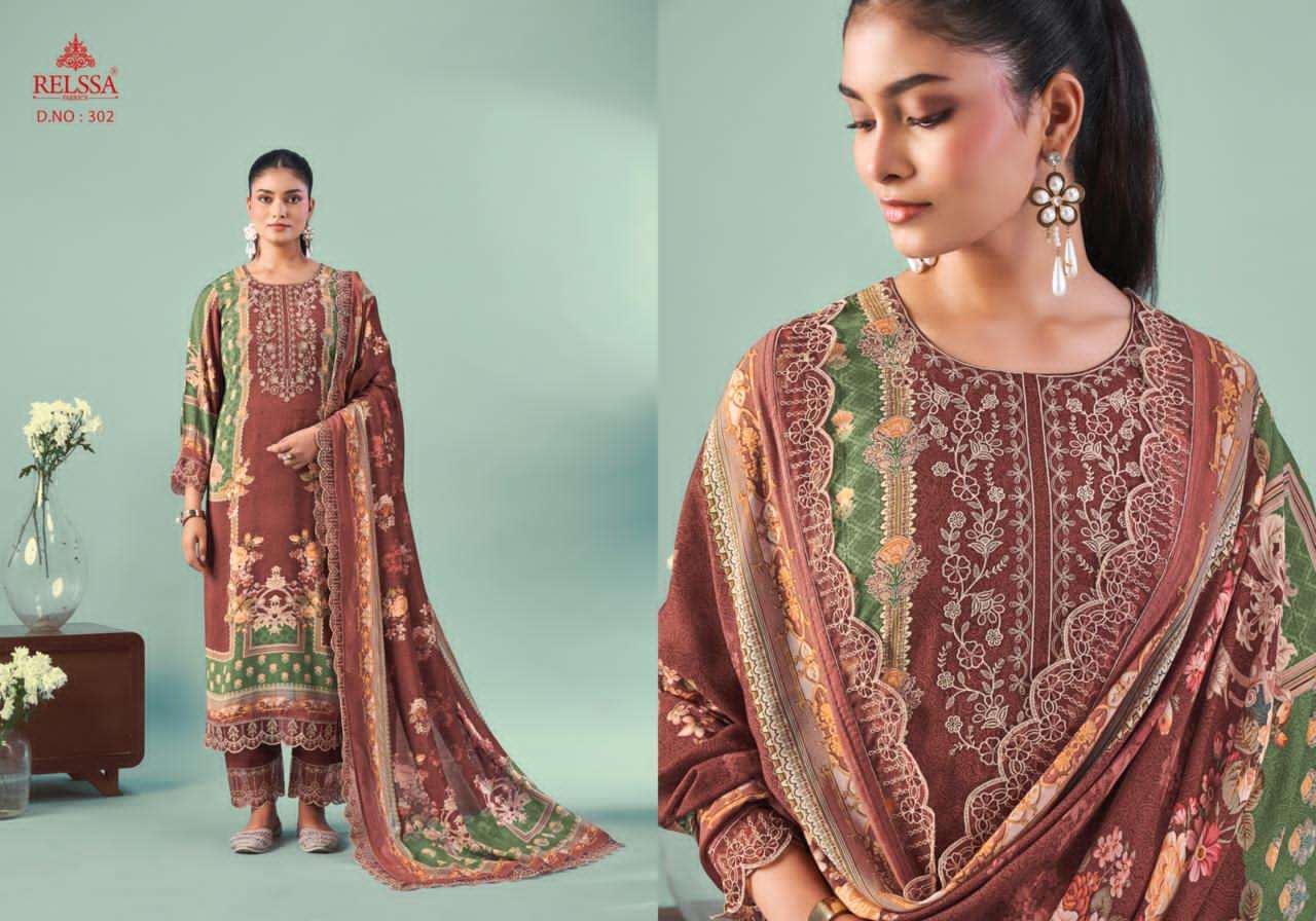 Ombre 3 Relssa Fabrics Cotton Pant Style Suits Exporter Gujarat