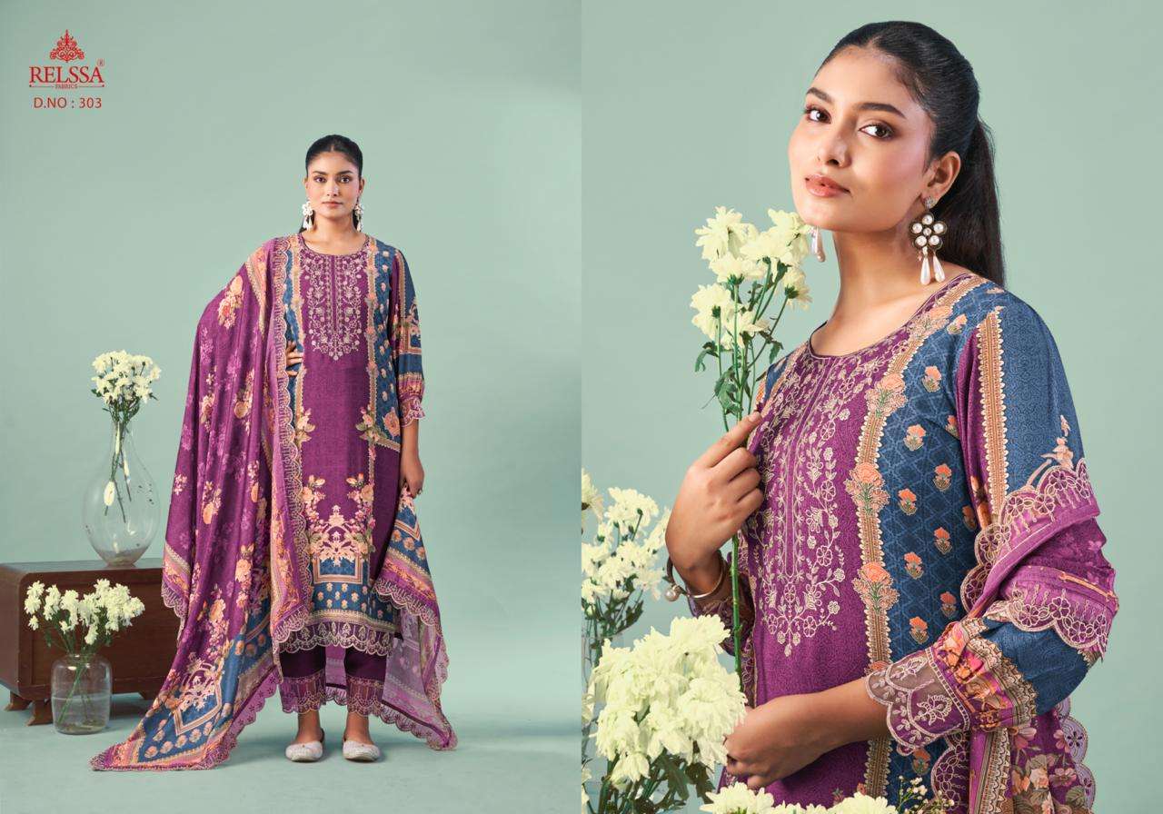 Ombre 3 Relssa Fabrics Cotton Pant Style Suits Exporter Gujarat