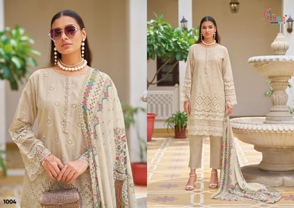 Ombre Chikenkari Collection Shree Fabs Cambric Cotton Pakistani Readymade Suits Wholesaler Ahmedabad