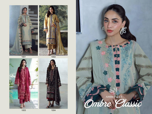Ombre Classic Amrutvela Cotton Pakistani Salwar Suits Supplier