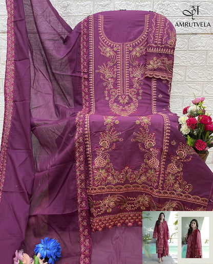 Ombre Classic Amrutvela Cotton Pakistani Salwar Suits Supplier