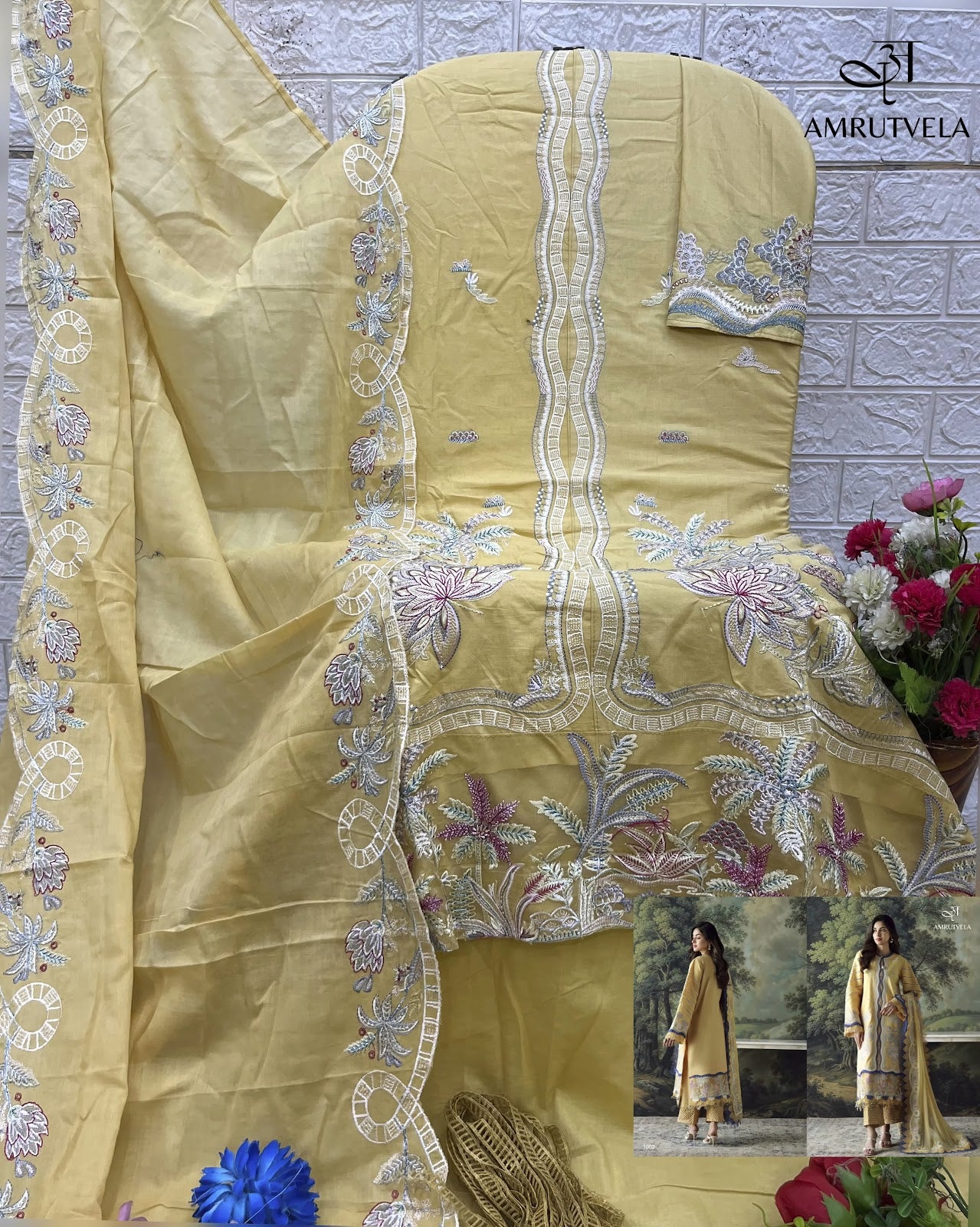 Ombre Classic Amrutvela Cotton Pakistani Salwar Suits Supplier