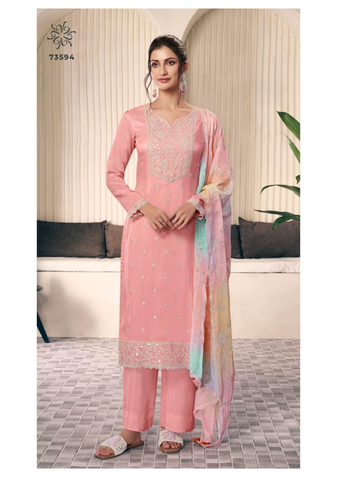 Ombre Kuleesh Vinay Fashion Llp Silk Pant Style Suits Exporter