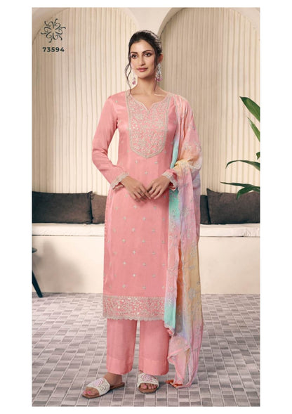 Ombre Kuleesh Vinay Fashion Llp Silk Pant Style Suits Exporter