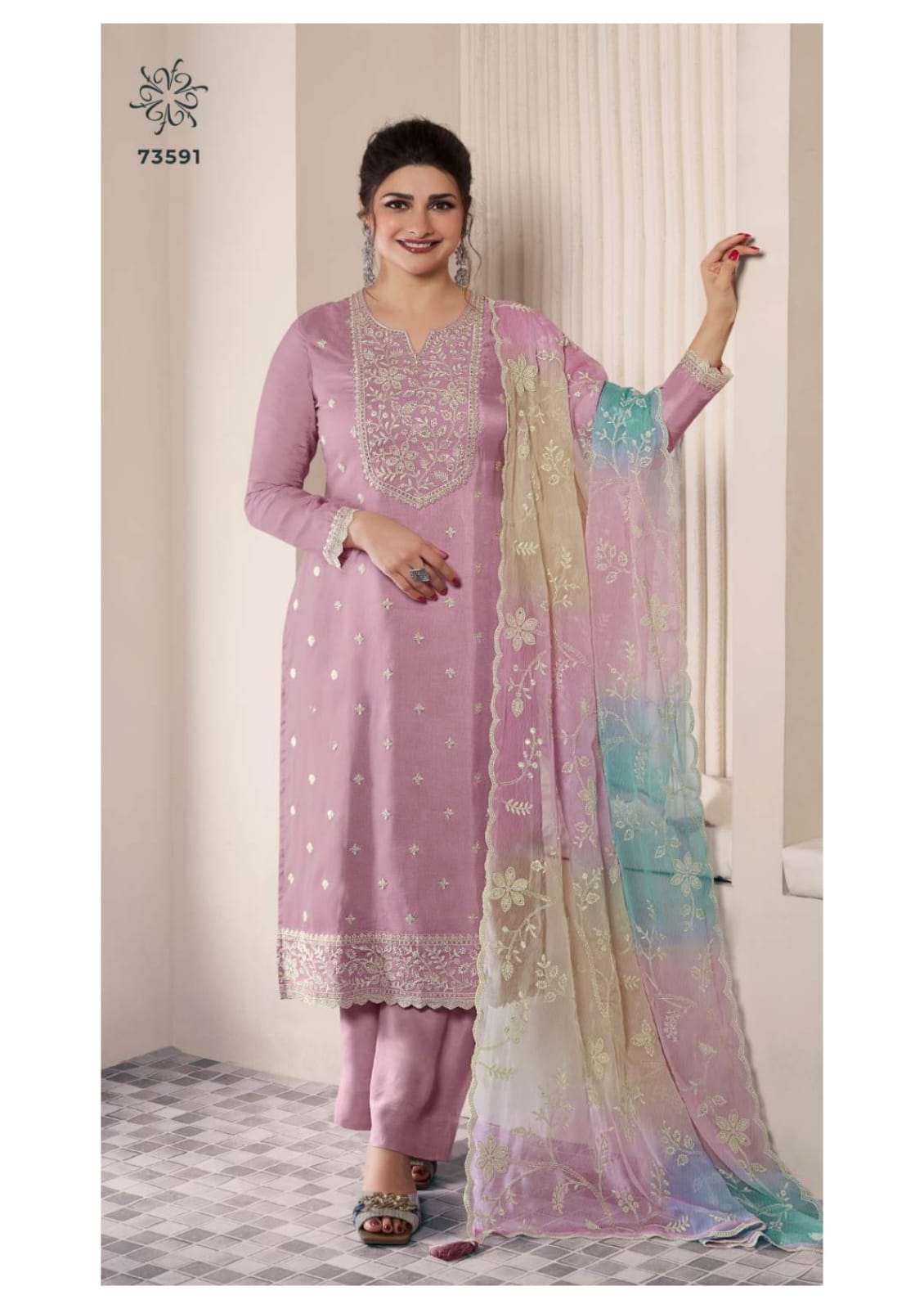 Ombre Kuleesh Vinay Fashion Llp Silk Pant Style Suits Exporter