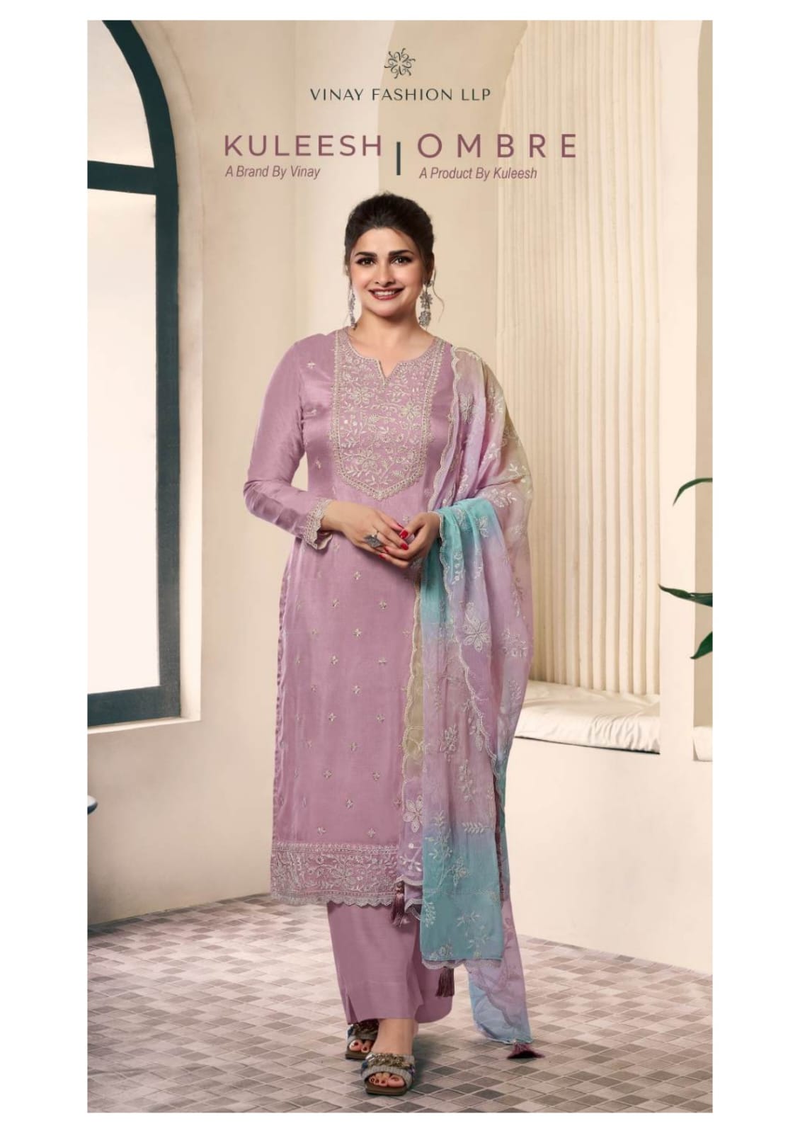 Ombre Kuleesh Vinay Fashion Llp Silk Pant Style Suits Exporter