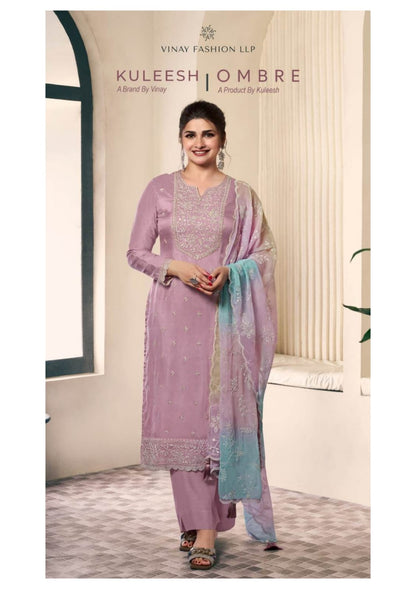 Ombre Kuleesh Vinay Fashion Llp Silk Pant Style Suits Exporter