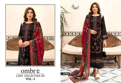 Ombre Lawn Collection 2025 Vol-3 Shree Fabs Pure Cotton Pakistani Salwar Suits Manufacturer Gujarat